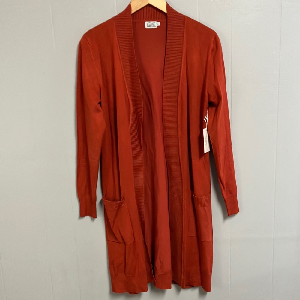 NWT Cielo Cardigan Large Rust